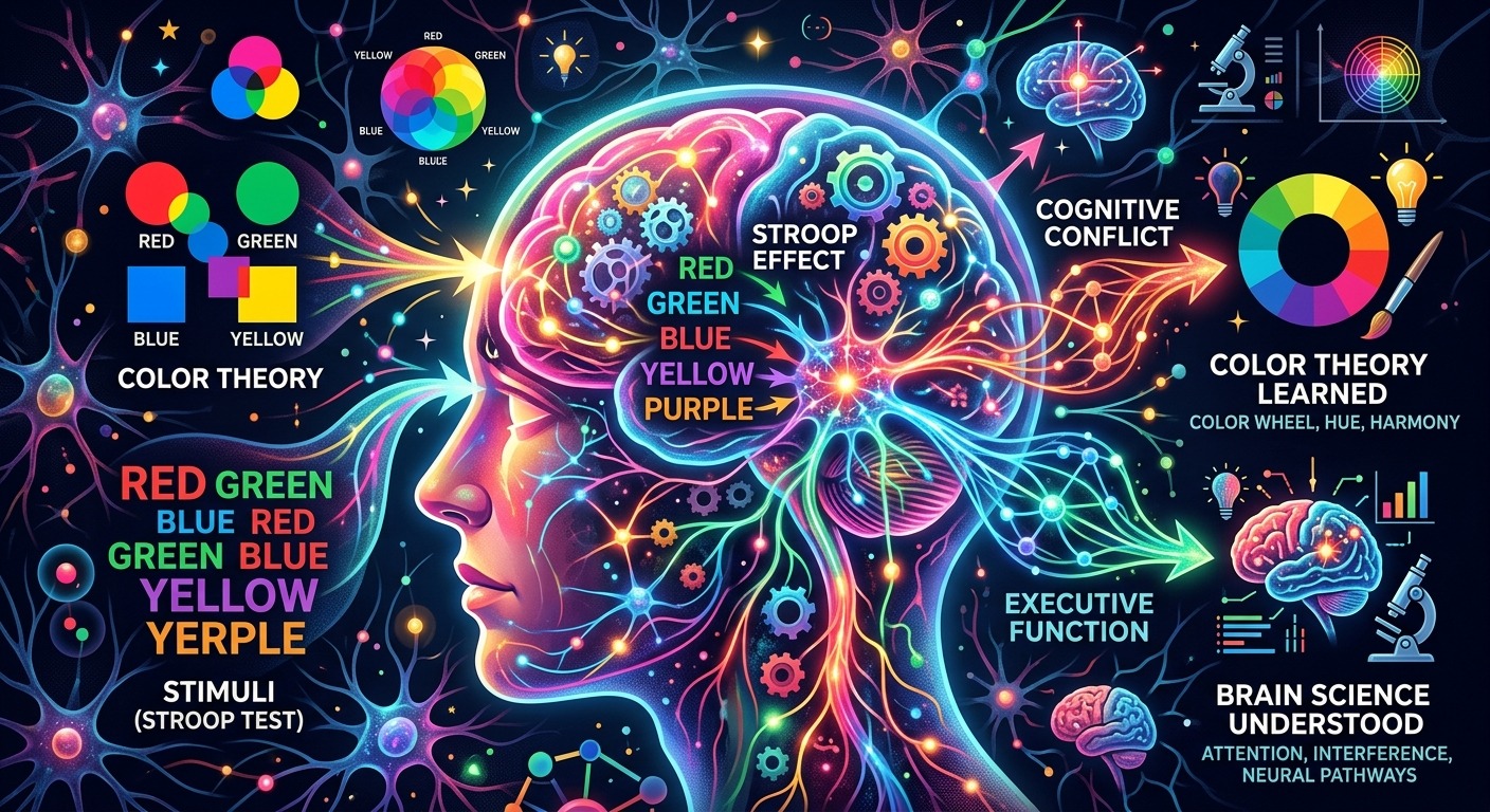 Teaching Color Theory and Brain Science Through the Stroop Effect